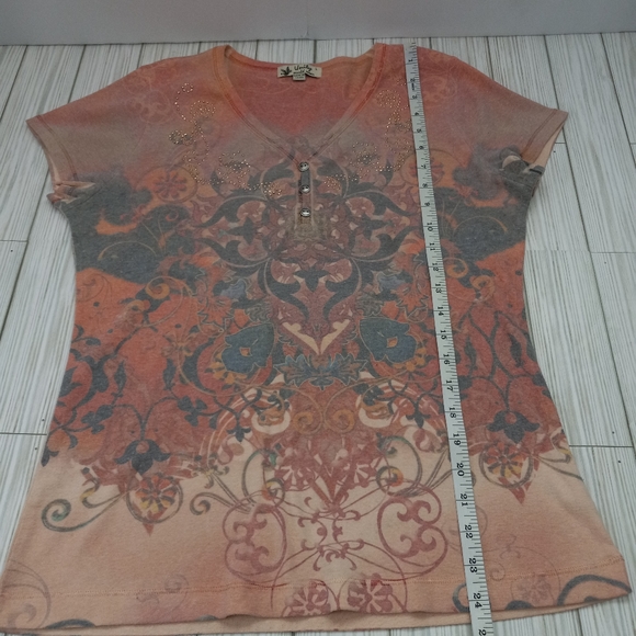 Unity World Wear Rhinestone Boho Tee - Picture 6 of 7